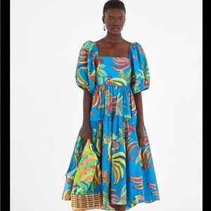 Anthropologie Farm Rio banana dress